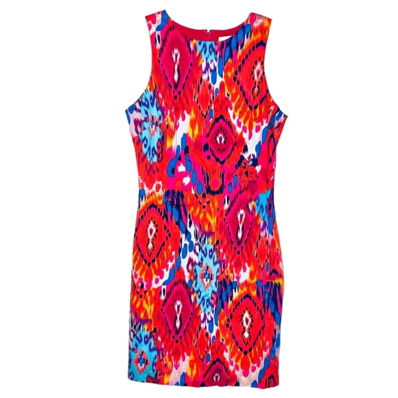 Badgley Mischa Multi Colored Sheath Dress Sz 6 - Picture 1 of 9